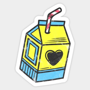 Juice box vintage style Sticker